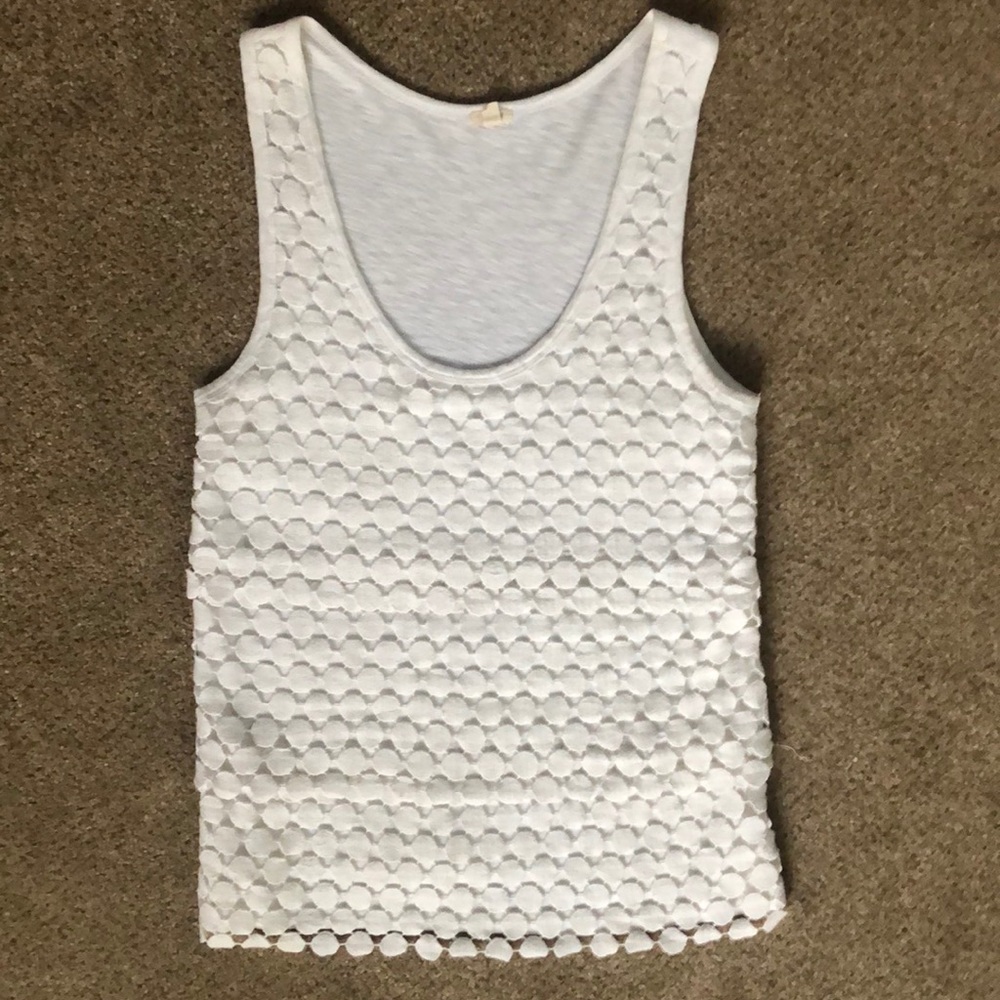 J Crew Cut Out Dot Tank